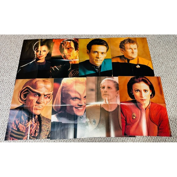 Other - Lot of 11 Star Trek Deep Space Nine Double Sided Posters 21 X 16 Quark & More